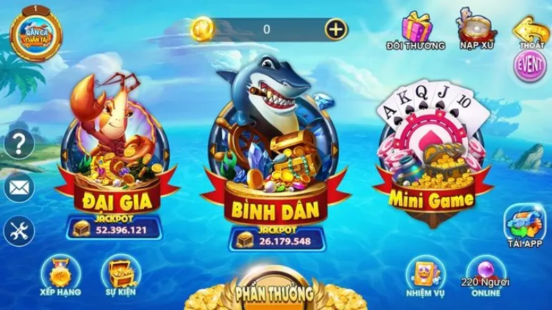 Hướng dẫn chơi bắn cá thần tài tại Choangclub